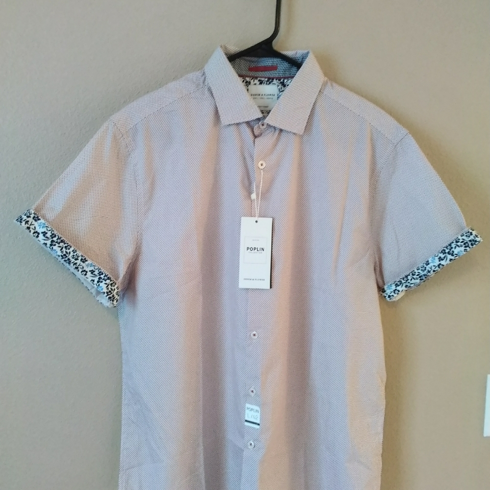 Denim & Flower /Short Shirt Sleeves